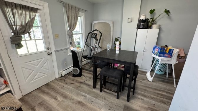 Dining room, Interior, Wood Texture Flooring