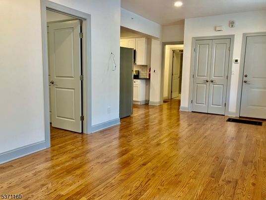 Empty room, Interior, Kitchen, Recessed Lighting, Wood Texture Flooring