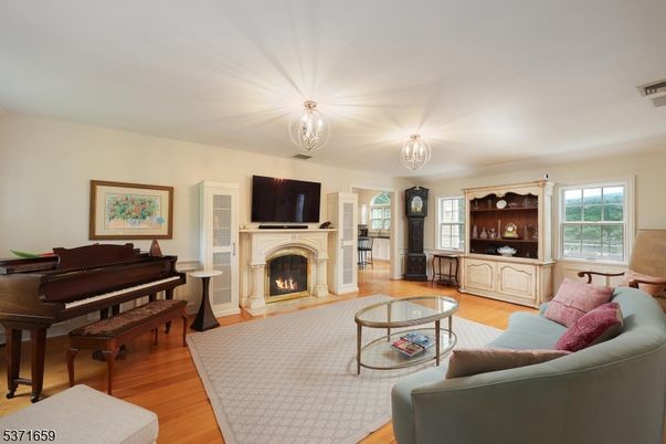 Fireplace, Interior, Living room, Piano, Wood Texture Flooring