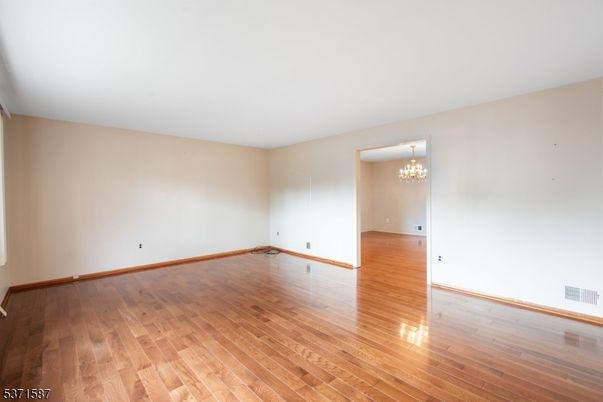 Chandelier, Empty room, Interior, Wood Texture Flooring