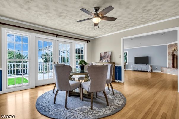 Dining room, Interior, Wood Texture Flooring