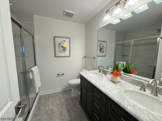 Bathroom, Dual Sink Vanities, Glass Shower, Interior