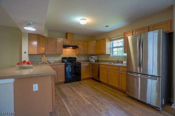 Interior, Kitchen, Wood Texture Flooring