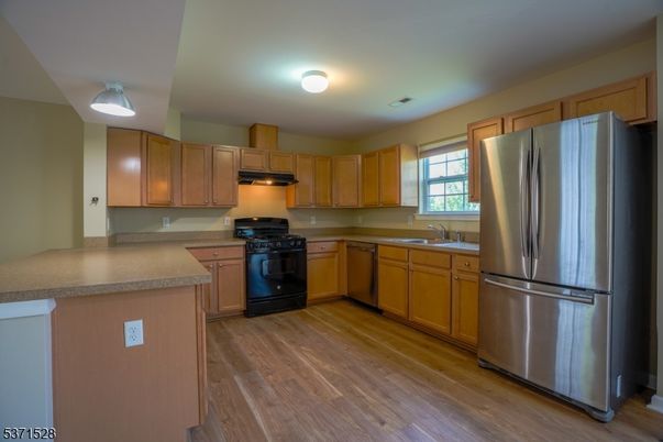 Interior, Kitchen, Wood Texture Flooring
