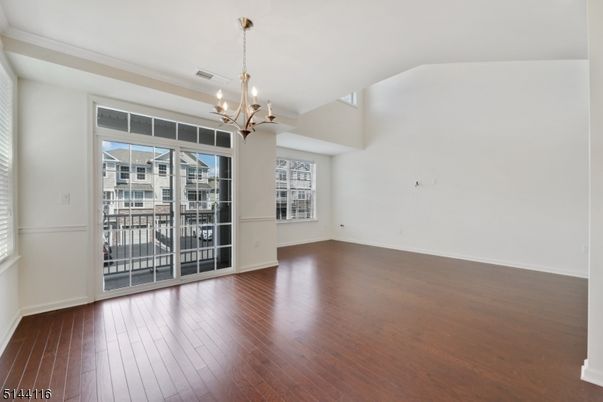 Chandelier, Empty room, Interior, Wood Texture Flooring