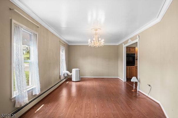 Chandelier, Empty room, Interior, Wood Texture Flooring