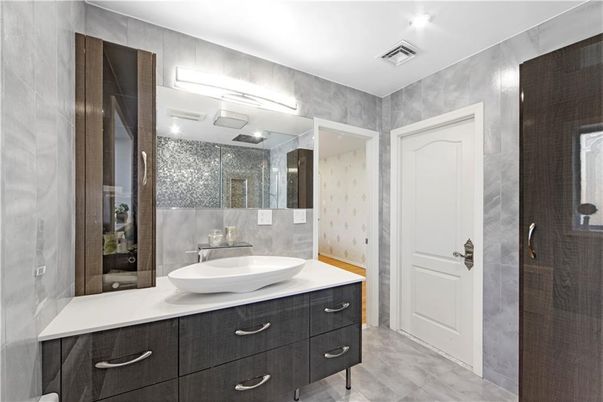 Bathroom, Dual Sink Vanities, Glass Shower, Interior, Marble