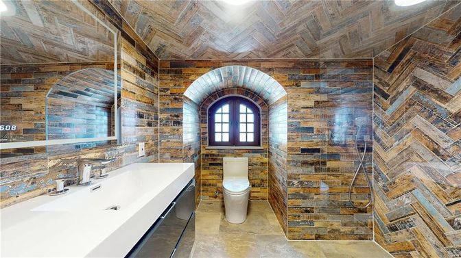 Bathroom, Interior, Wooden Ceilings, Wooden Walls