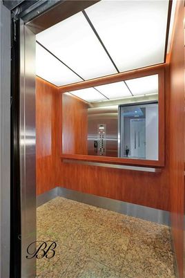 Elevator, Interior, Wooden Walls