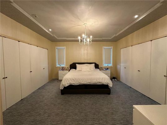 Bedroom, Chandelier, Interior, Recessed Lighting