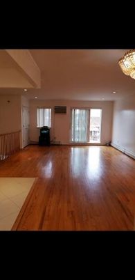 Chandelier, Empty room, Interior, Recessed Lighting, Wood Texture Flooring