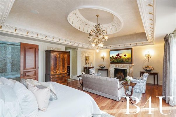 Chandelier, Fireplace, Interior, Living room, Wood Texture Flooring