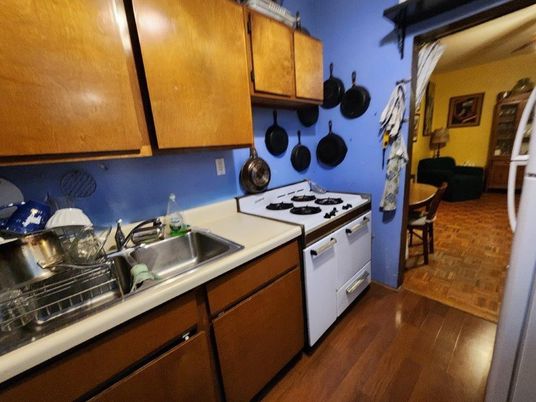 Interior, Kitchen, Wood Texture Flooring