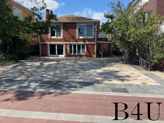 Backyard, Exterior, Facade, Brick Facade, None