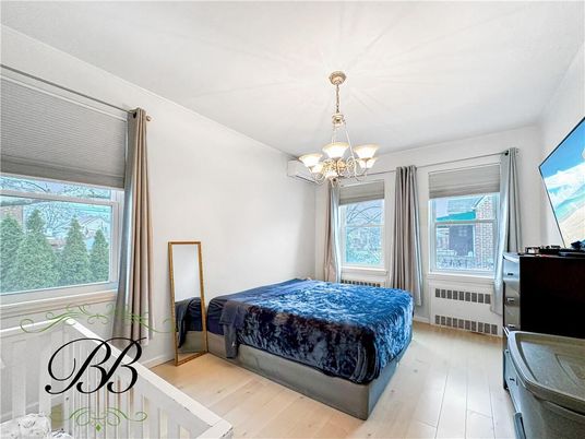 Bedroom, Chandelier, Interior, Wood Texture Flooring