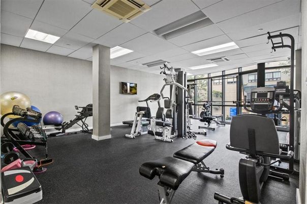 Fitness Equipment, Gym, Interior, Recessed Lighting