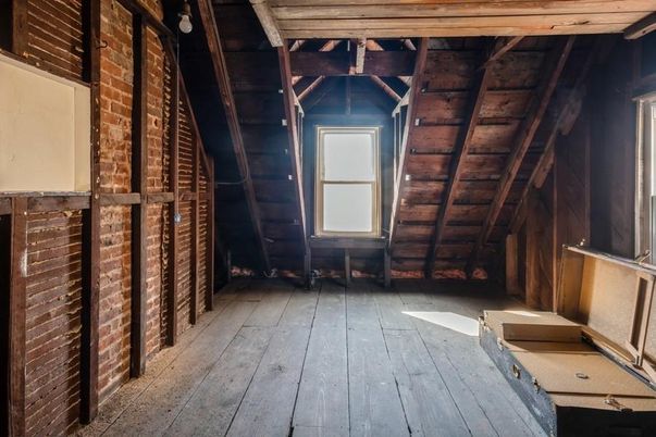 Interior, Stone Walls, Wooden Beams, Wood Texture Flooring