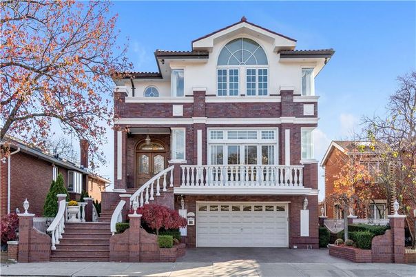 Attached, Exterior, Facade, Brick Facade, Mediterranean