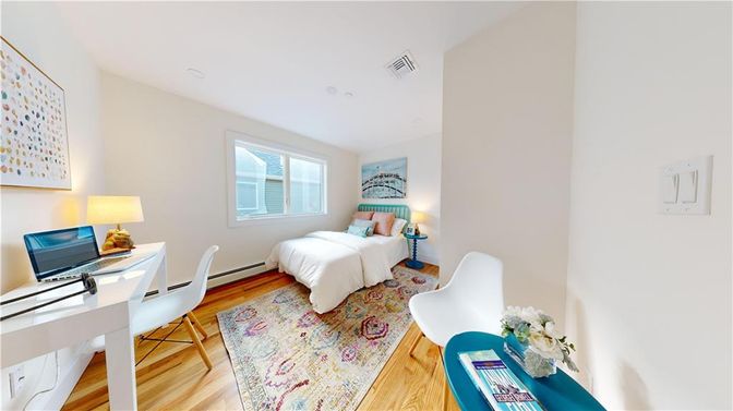Bedroom, Home Office, Interior, Wood Texture Flooring