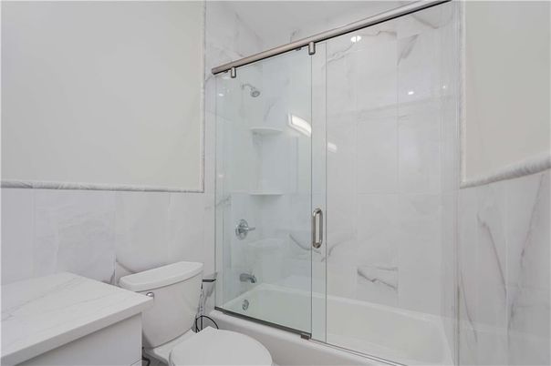 Bathroom, Glass Shower, Interior, Marble Walls