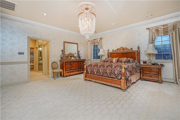 Bedroom, Chandelier, Interior, Recessed Lighting