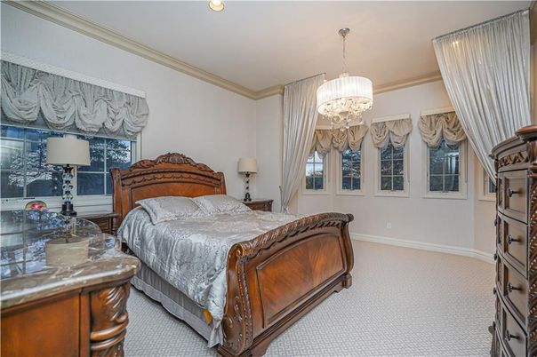 Bedroom, Chandelier, Interior, Recessed Lighting