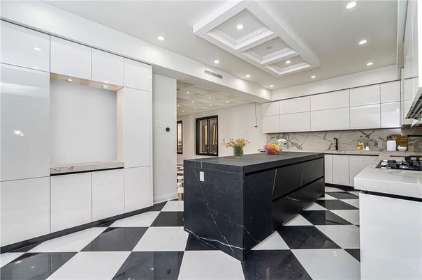Interior, Kitchen, Marble Walls, Recessed Lighting