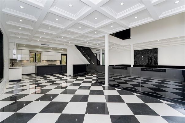 Interior, Marble Walls, Pendant Lights, Recessed Lighting