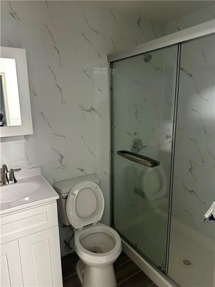 Bathroom, Glass Shower, Interior, Marble Walls