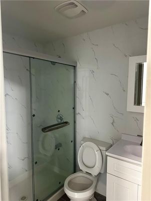 Bathroom, Glass Shower, Interior, Marble Walls