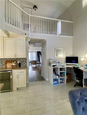 Home Office, Interior, Marble, Wood Texture Flooring