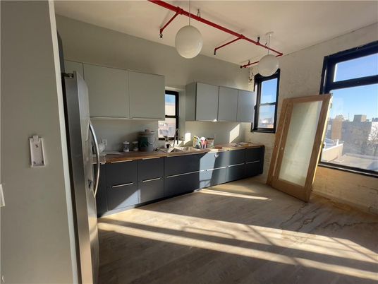 Interior, Kitchen, Pendant Lights, Wood Texture Flooring
