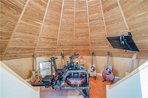 Fitness Equipment, Interior, Wooden Ceilings, Wood Texture Flooring, Wooden Walls