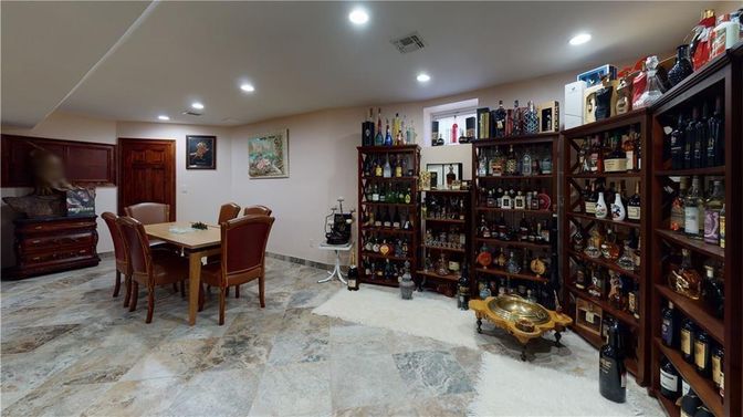 Dining room, Interior, Recessed Lighting