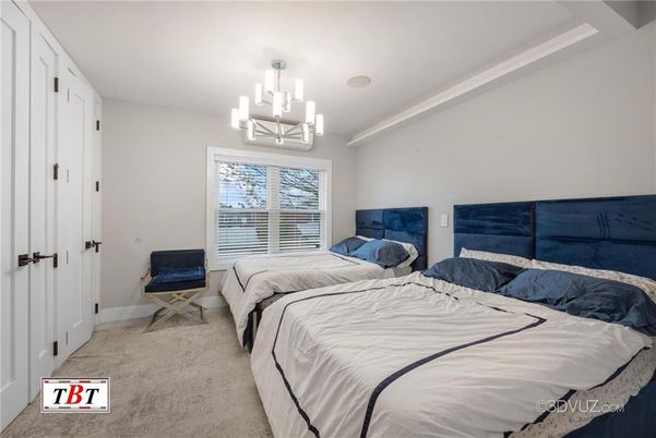 Bedroom, Chandelier, Interior