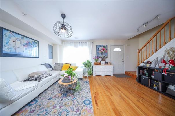 Interior, Living room, Pendant Lights, Wood Texture Flooring
