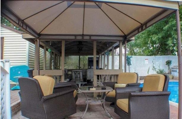 Exterior, Fireplace, Pool
