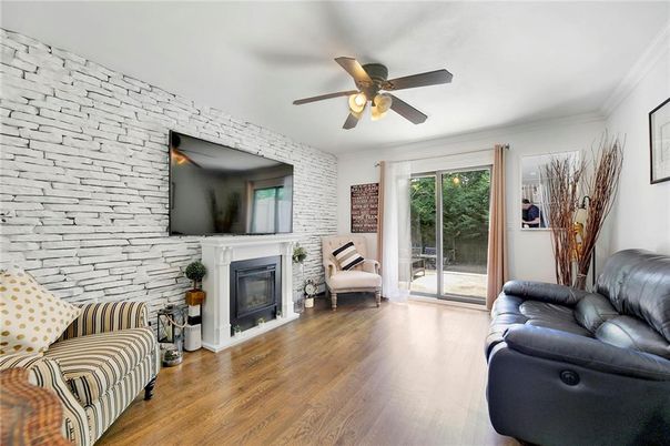 Fireplace, Interior, Stone Walls, Wood Texture Flooring
