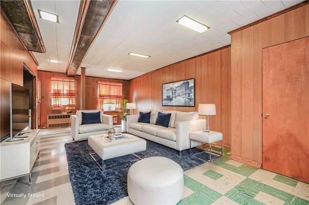 Interior, Living room, Recessed Lighting, Wooden Walls