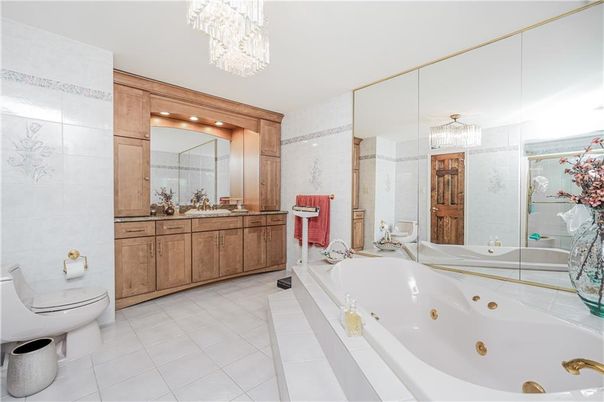 Bathroom, Chandelier, Interior