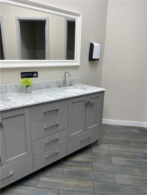 Bathroom, Dual Sink Vanities, Interior, Wood Texture Flooring
