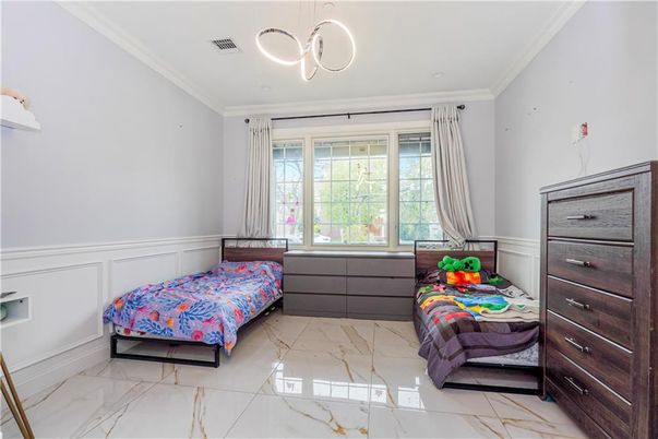 Bedroom, Interior, Marble, Pendant Lights