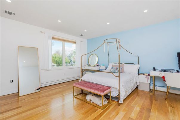 Bedroom, Home Office, Interior, Recessed Lighting, Wood Texture Flooring