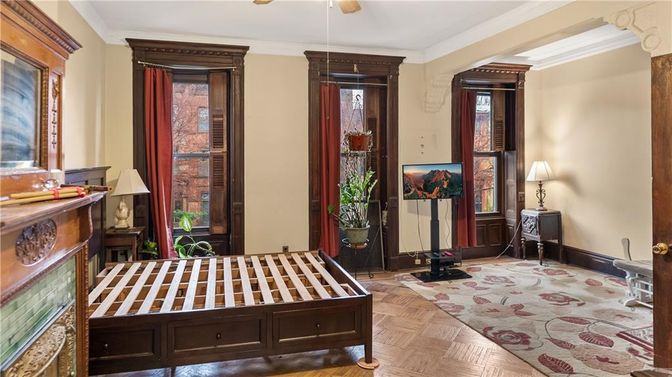 Bedroom, Interior, Wood Texture Flooring