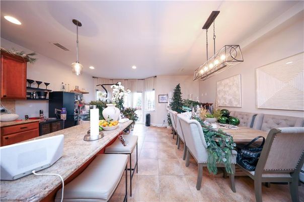 Dining room, Interior, Kitchen, Living room, Pendant Lights, Recessed Lighting