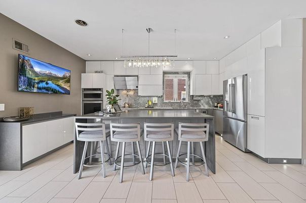 Interior, Kitchen, Pendant Lights, Recessed Lighting, Stainless Steel Appliances
