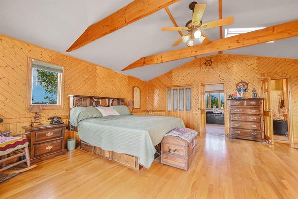 Bedroom, Interior, Wooden Beams, Wood Texture Flooring, Wooden Walls