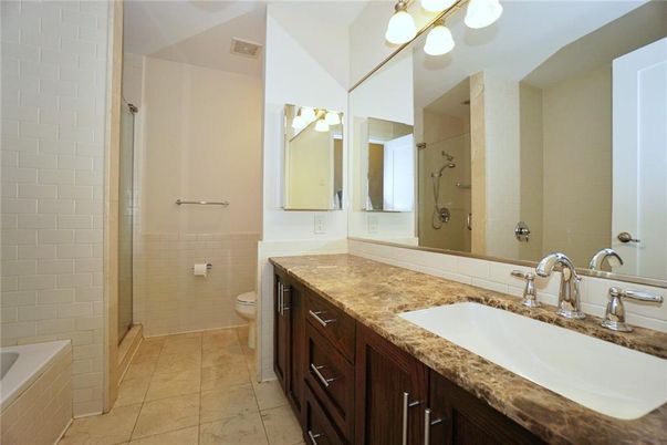 Bathroom, Dual Sink Vanities, Glass Shower, Interior