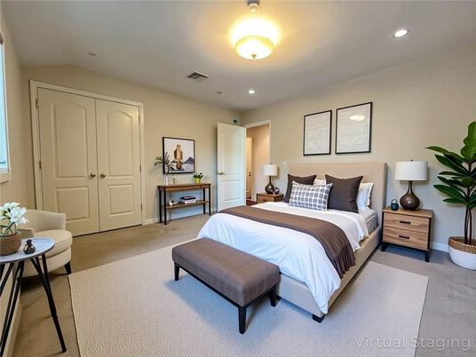 Bedroom, Interior, Recessed Lighting