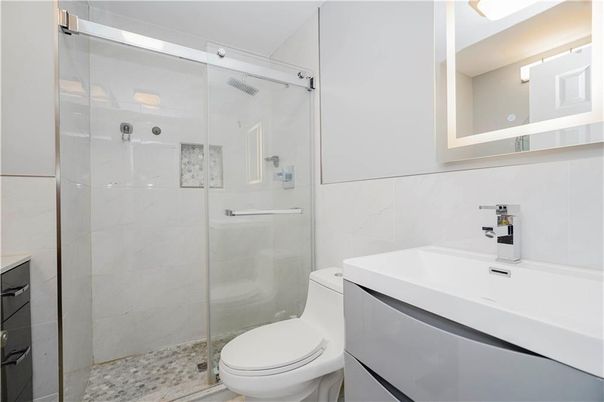 Bathroom, Glass Shower, Interior, Marble Walls